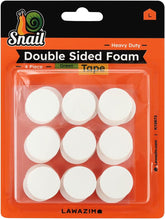 Lawazim Snail Heavy Duty Double Face Clear Moutning Tape - 36 Pre-Cut Circles | Strong Bond Adhesive Tape Suitable for Wood, Metals, Glasses, Papers, Plastics, Fabrics, Walls and Door